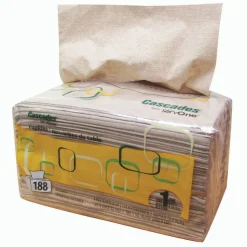Cascades for ServOne Pack Napkins, Moka 12 5/8" x 8 1/2", Sleeve Of 188 Napkins