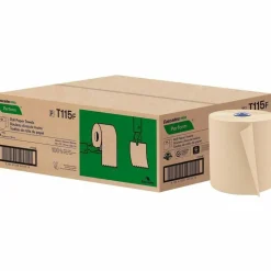 Cascades For Tandem 1-Ply Paper Towels, 100% Recycled, Natural, 775' Per Roll, Pack Of 6 Rolls