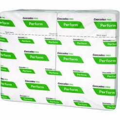 Cascades PRO Perform Interfold Napkins for Tandem, 1-Ply, White, 376 Napkins Per Sleeve, 16 Sleeve Per Pack