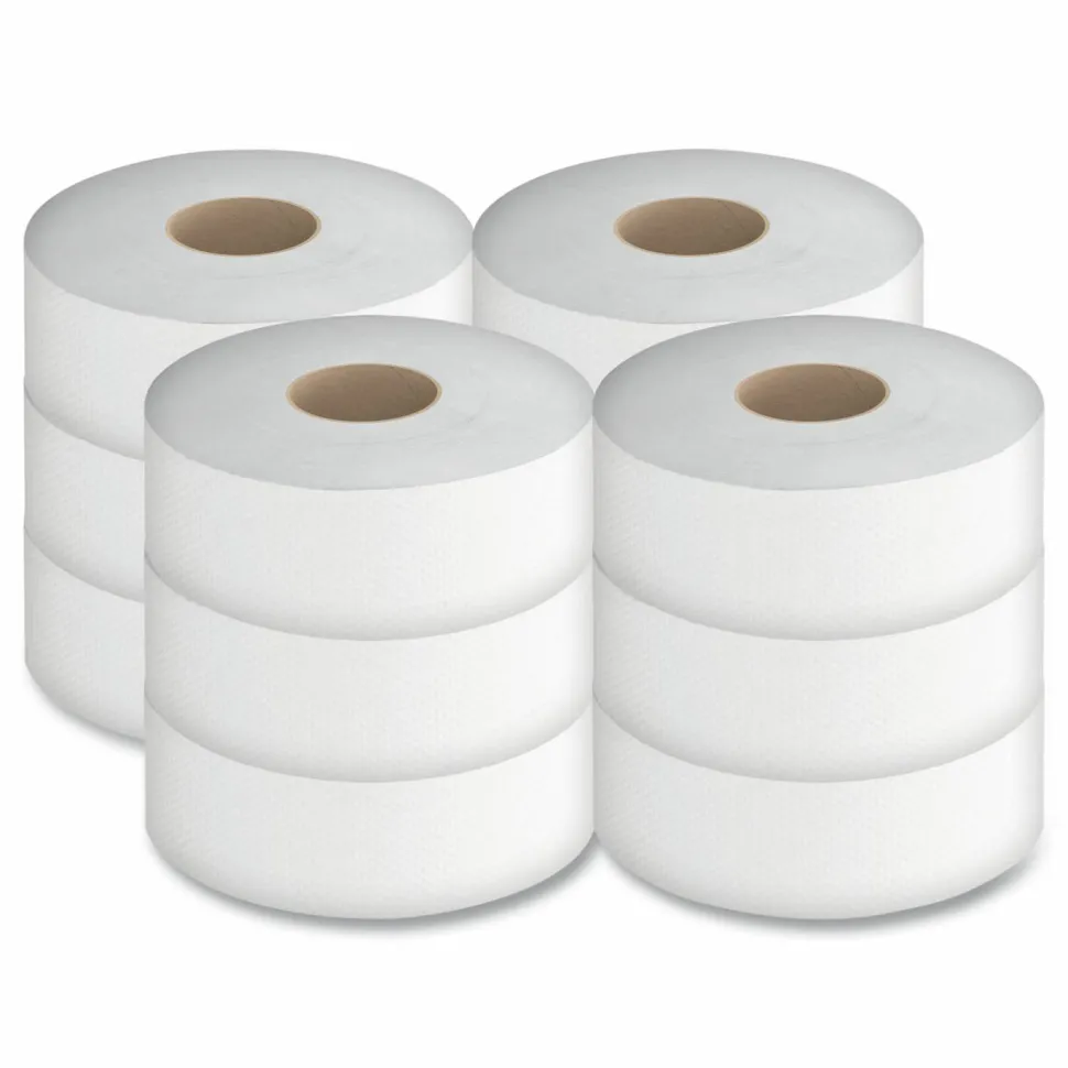 Cascades PRO Select Jumbo Bath Tissue, Septic Safe, 2 Ply, 3.3" x 1,000 ft, White, 12 Rolls/Carton