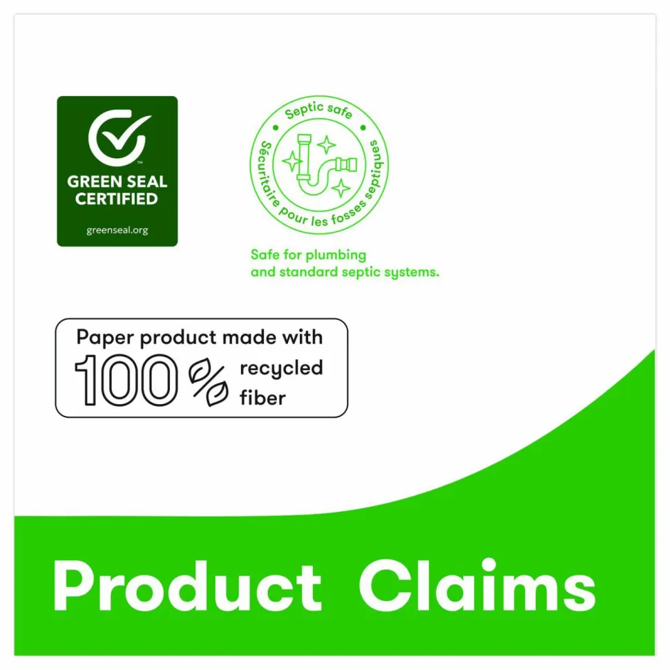 Cascades PRO Select Jumbo Bath Tissue, Septic Safe, 2 Ply, 3.3" x 1,000 ft, White, 12 Rolls/Carton