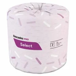 Cascades PRO Select Standard Bath Tissue, Septic Safe, 2-Ply, White, 4 x 3.19, 500 Sheets/Roll, 96 Rolls/Carton