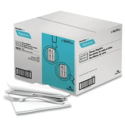 Cascades PRO Signature Airlaid Dinner Napkins/Guest Hand Towels, 1-Ply, 15 x 16.5, White, 1,000/Carton