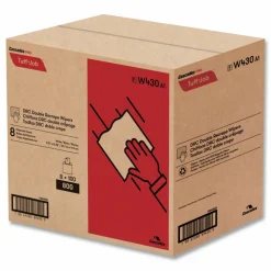 Cascades PRO Tuff-Job Double Recrepe Wipers, 9.75 x 16.5, White, 100/Box, 8 Box/Carton