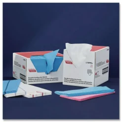 Cascades PRO Tuff-Job S900 Antimicrobial Foodservice Towels, 12 x 24, White/Red, 150/Carton