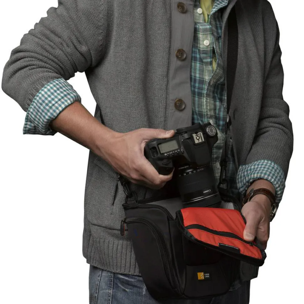 Case Logic DCB-306 Carrying Case (Holster) Camera, Accessories, Battery, Cable, Lens Cap, Memory Card, Cloth - Black