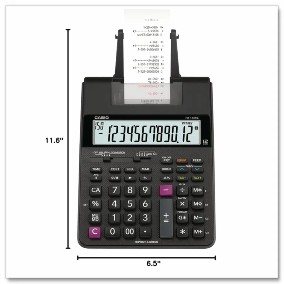 Casio HR-170RC Desktop Printing Calculator
