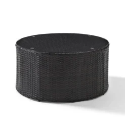 Catalina Outdoor Wicker Round Coffee Table