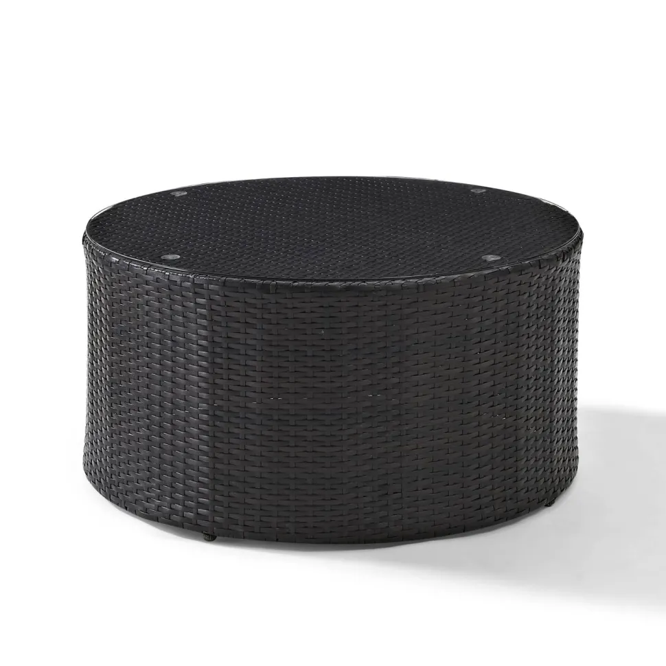 Catalina Outdoor Wicker Round Coffee Table