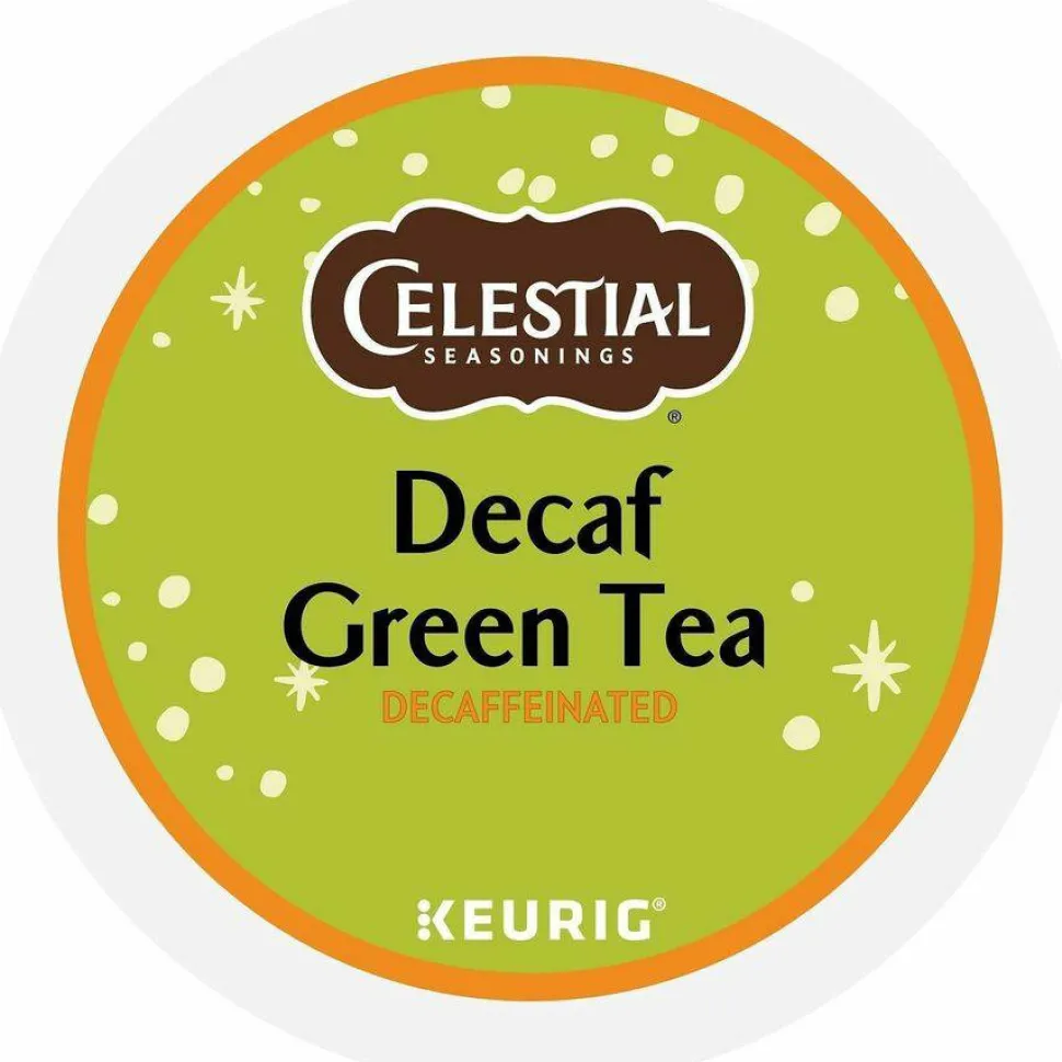 Celestial Seasonings Decaffeinated Green Tea K-Cups, 96/Carton