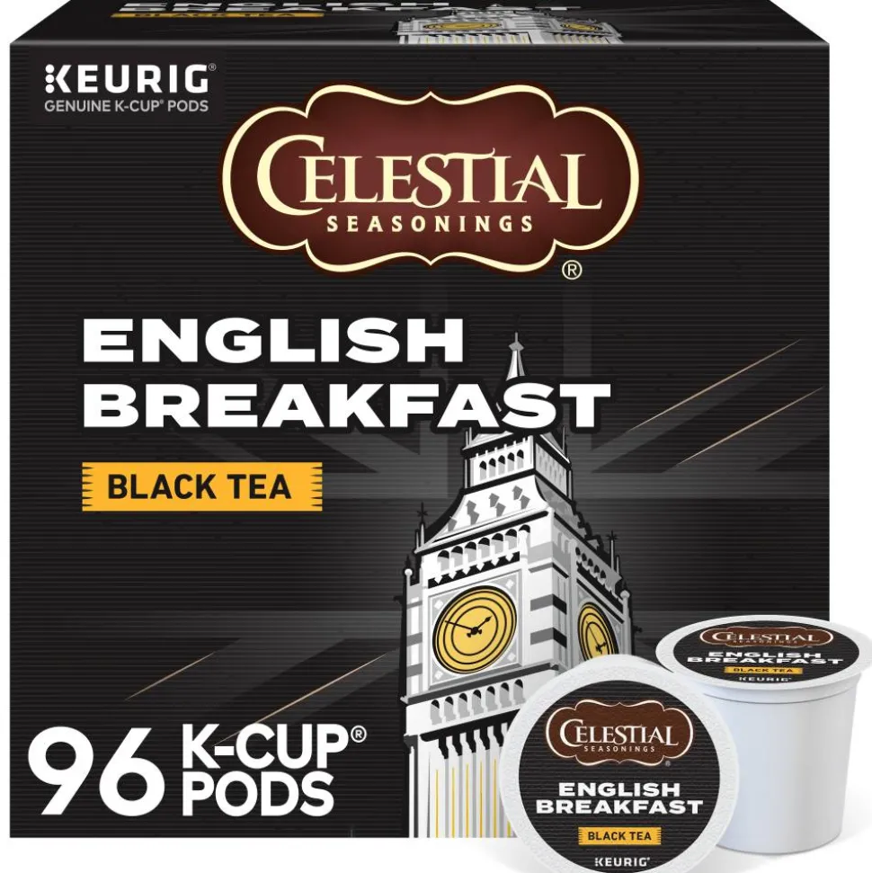 Celestial Seasonings English Breakfast Tea Single-Serve K-Cup, Carton Of 96