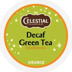 Celestial Seasonings Natural Antioxidant Decaf Green Tea Keurig Single-Serve K-Cup Pods, 24 Pods Per Pack, Case Of 4 Packs