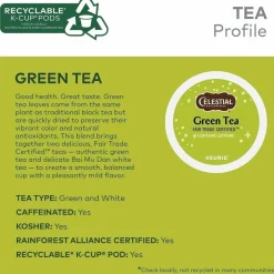 Celestial Seasonings Natural Antioxidant Green Tea Single-Serve K-Cups, 0.40 Oz, Box Of 96