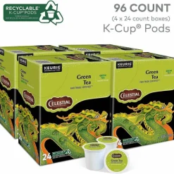 Celestial Seasonings Natural Antioxidant Green Tea Single-Serve K-Cups, 0.40 Oz, Box Of 96