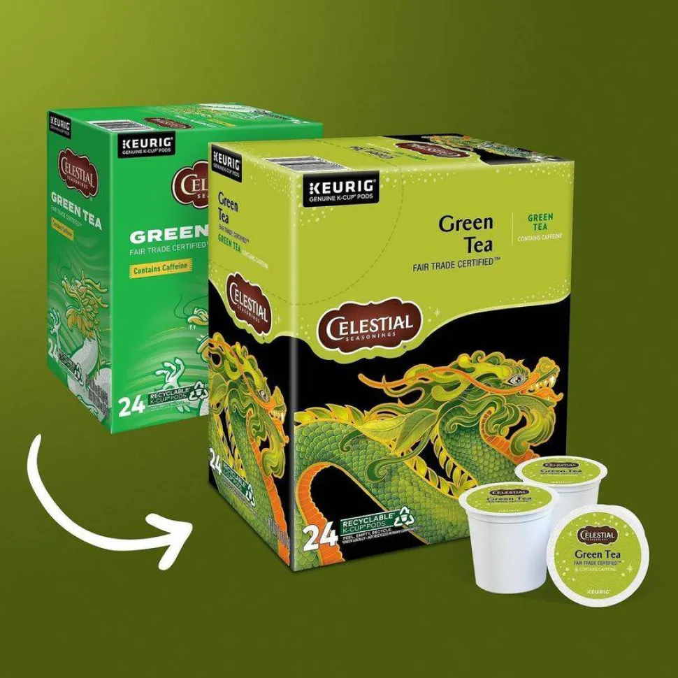Celestial Seasonings Natural Antioxidant Green Tea Single-Serve K-Cups, 0.40 Oz, Box Of 96
