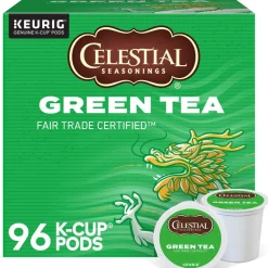Celestial Seasonings Natural Antioxidant Green Tea Single-Serve K-Cups, 0.40 Oz, Box Of 96