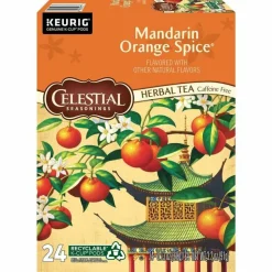 Celestial Seasonings Single-Serve K-Cup Pods, Mandarin Orange Tea, Box Of 24