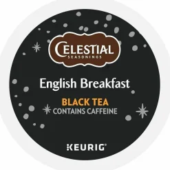 Celestial Seasonings Single-Serve K-Cup Pods, English Breakfast Tea, Box Of 24