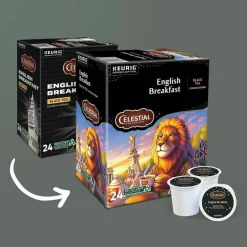 Celestial Seasonings Single-Serve K-Cup Pods, English Breakfast Tea, Box Of 24