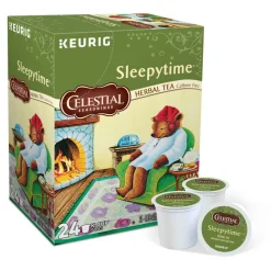 Celestial Seasonings Single-Serve K-Cup Pods, Sleepytime Herbal Tea, Box Of 24