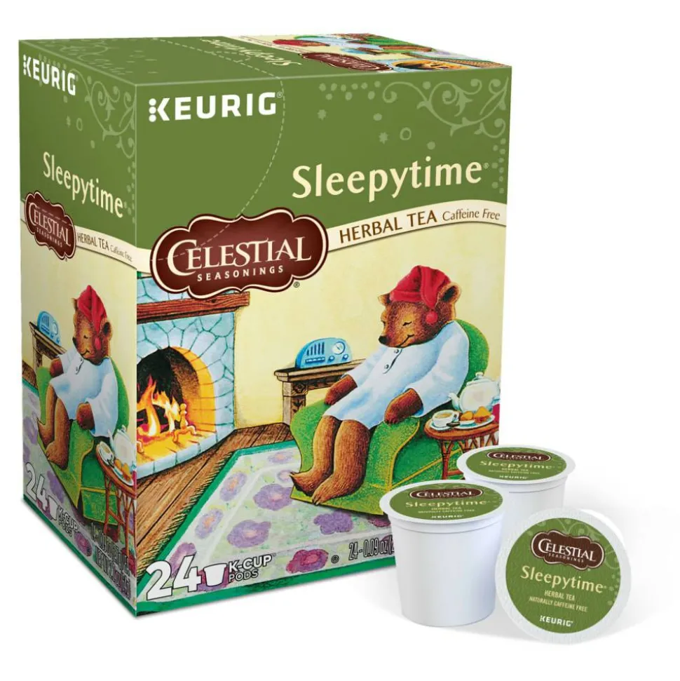 Celestial Seasonings Single-Serve K-Cup Pods, Sleepytime Herbal Tea, Box Of 24