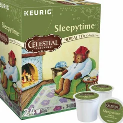 Celestial Seasonings Single-Serve K-Cup Pods, Sleepytime Herbal Tea, Box Of 24
