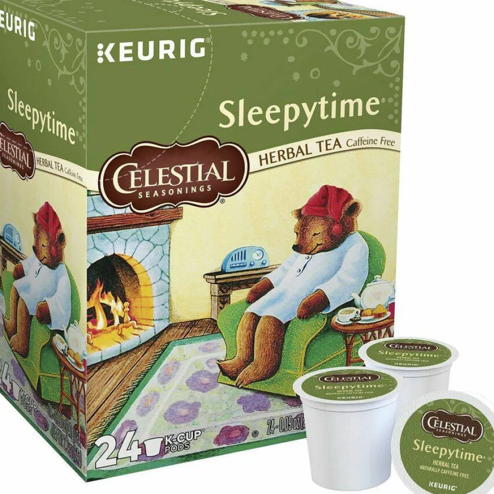 Celestial Seasonings Single-Serve K-Cup Pods, Sleepytime Herbal Tea, Box Of 24