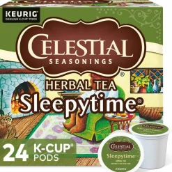 Celestial Seasonings Single-Serve K-Cup Pods, Sleepytime Herbal Tea, Box Of 24