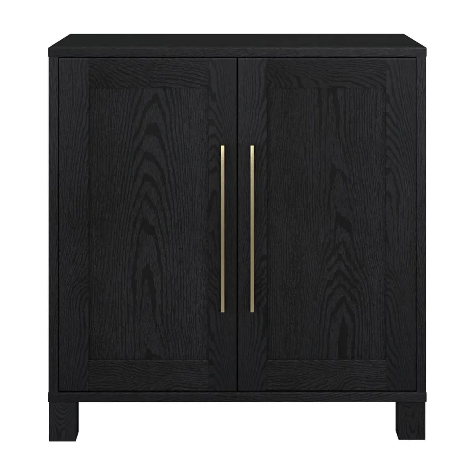 Chabot 28" Wide Rectangular Accent Cabinet in Black Grain