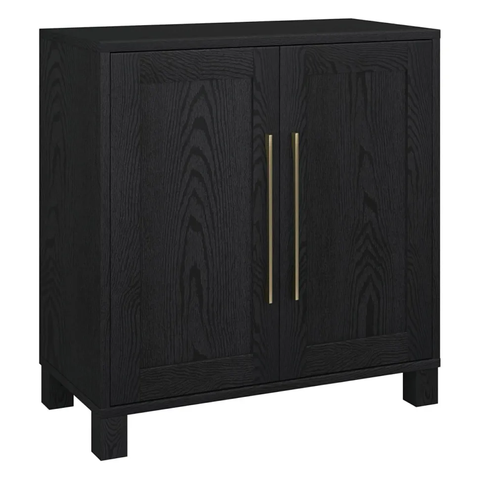 Chabot 28" Wide Rectangular Accent Cabinet in Black Grain