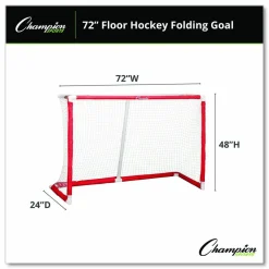 Champion Sports 72 Inch Floor Hockey Collapsible Goal, 24