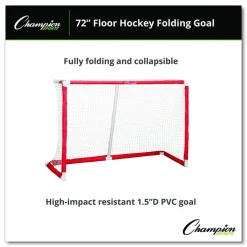 Champion Sports 72 Inch Floor Hockey Collapsible Goal, 24