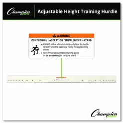 Champion Sports Adjustable Training Hurdle, 41" x 14", 1" Tube dia