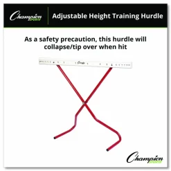 Champion Sports Adjustable Training Hurdle, 41" x 14", 1" Tube dia