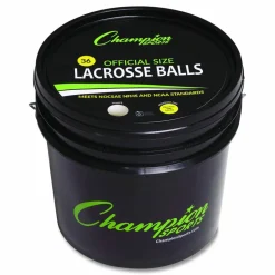 Champion Sports Bucket of Lacrosse Balls, Official Size, White, 36 Balls/Bucket