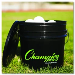 Champion Sports Bucket of Lacrosse Balls, Official Size, White, 36 Balls/Bucket