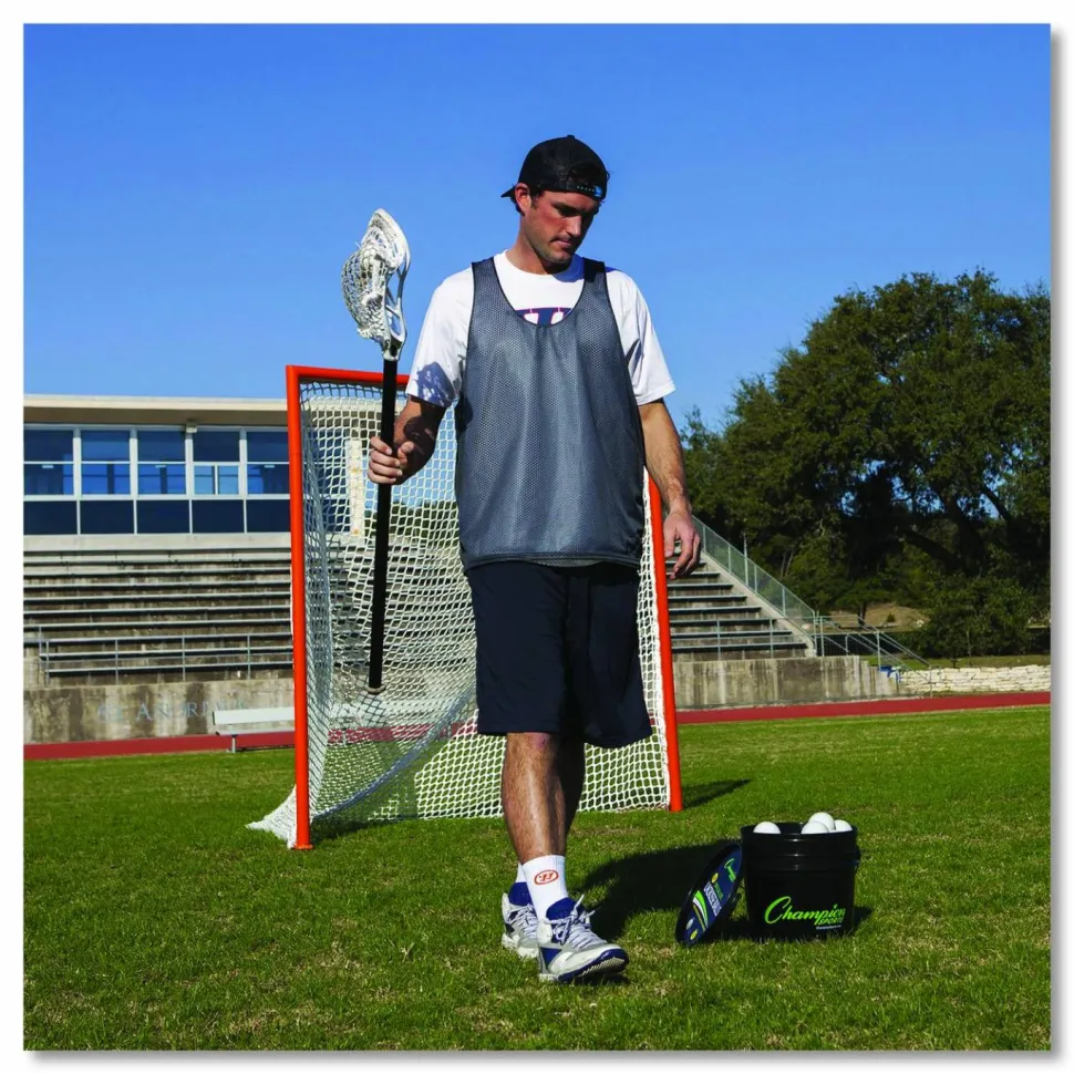 Champion Sports Bucket of Lacrosse Balls, Official Size, White, 36 Balls/Bucket