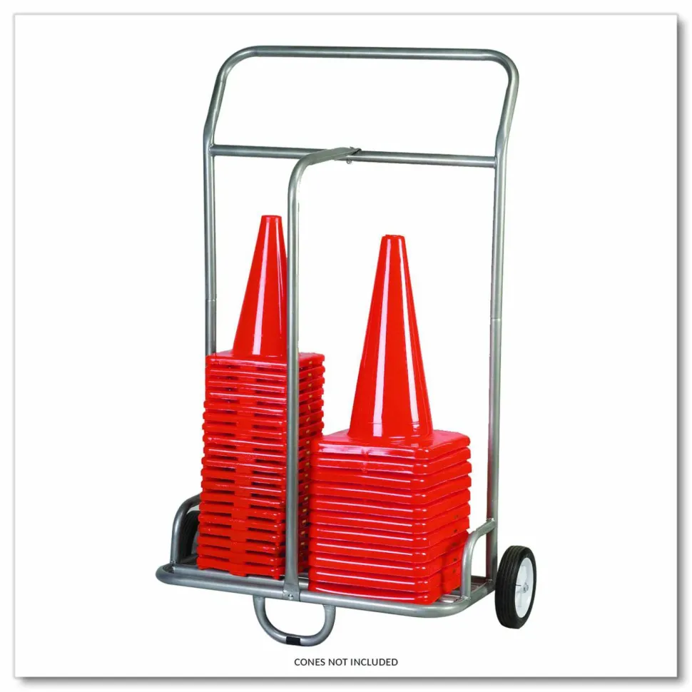 Champion Sports Combination Equipment Cart, Metal, 132 lb Capacity, 16 x 32 x 48, Silver