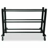 Champion Sports Deluxe Heavy-Duty Basketball Cart, Metal, 220 lb Capacity, 16 x 50.75 x 34.75, Black