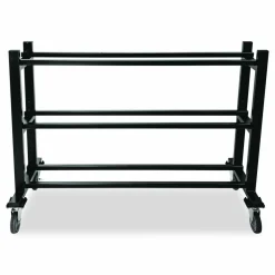 Champion Sports Deluxe Heavy-Duty Basketball Cart, Metal, 220 lb Capacity, 16 x 50.75 x 34.75, Black