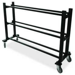 Champion Sports Deluxe Heavy-Duty Basketball Cart, Metal, 220 lb Capacity, 16 x 50.75 x 34.75, Black