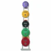 Champion Sports Double Medicine Ball Tree, 12" x 23" x 51", White