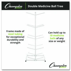 Champion Sports Double Medicine Ball Tree, 12
