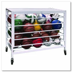 Champion Sports Economy Locking Ball Carrier, Metal, 264 lb Capacity, 23