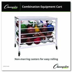 Champion Sports Economy Locking Ball Carrier, Metal, 264 lb Capacity, 23