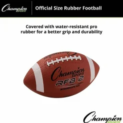 Champion Sports Intermediate Rubber Football - 11" - Intermediate - Rubber - 1 Each