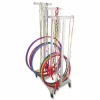 Champion Sports Jump Rope and Hoop Cart, Plastic, 19 x 28 x 69, White