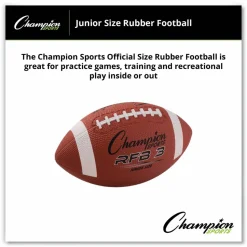 Champion Sports Junior Rubber Football, 9"