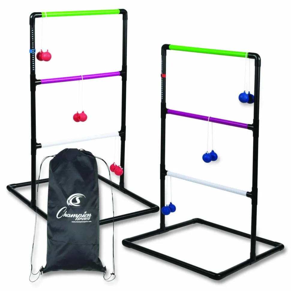 Champion Sports Ladder Ball Game Set, (2) 22" x 37.5" Ladders/(6) Bolas/Carry Bag