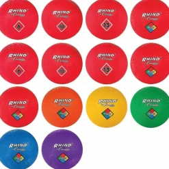 Champion Sports Mixed Playground Ball Set - Assorted, Blue, Red - Nylon, Rubber